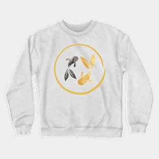 couple of polygonal golden fish or koi fish illustration Crewneck Sweatshirt